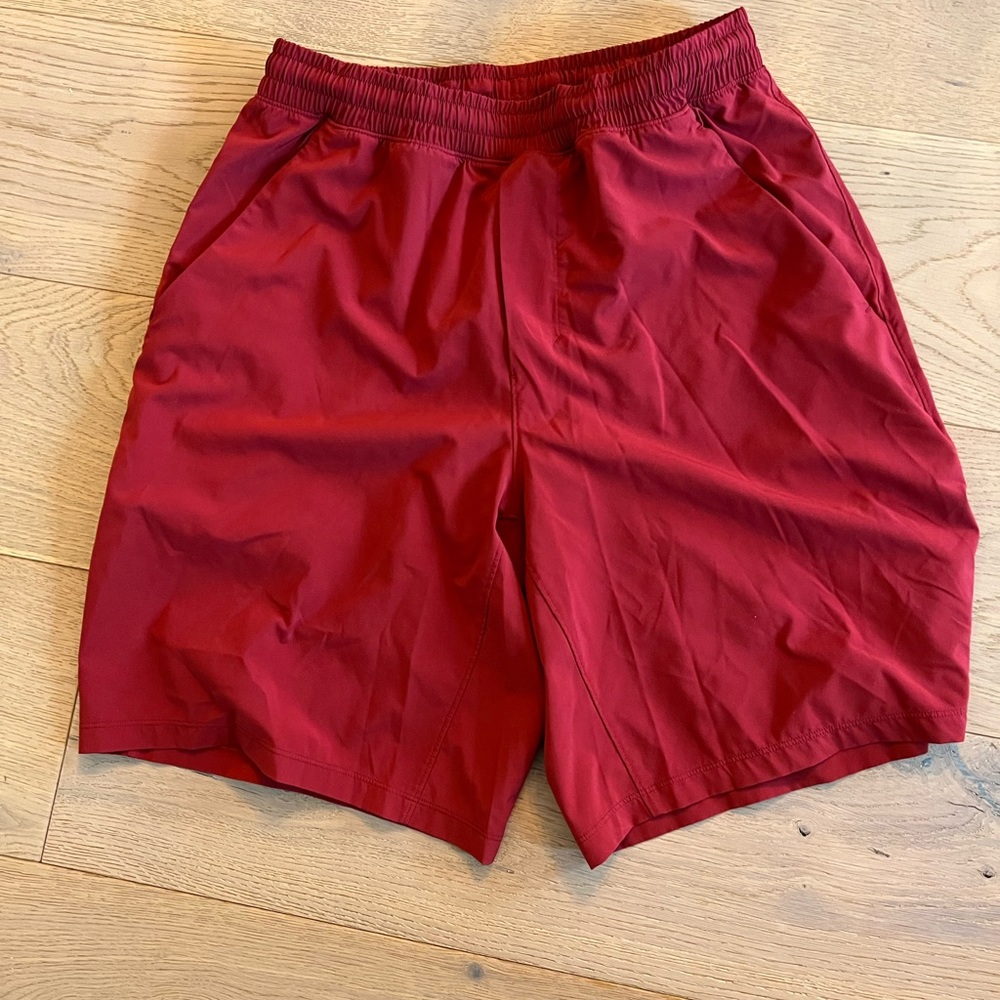 Lululemon mens shorts. Red. Lightly used.